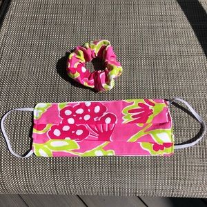 Lilly Pulitzer mask and scrunchie